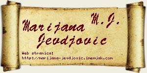 Marijana Jevđović vizit kartica